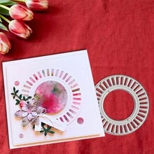 Creative Circular Openwork Dies, DIY Scrapbooking Album And Embossing Stencil, Greeting Card Making Tool, Card Paper Cutting Crafts ,Gift Card Making Template Die Cuts. - Silver - View 5