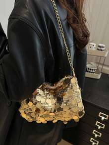 This Is A Shiny, Lightweight, Durable, And Spacious Women's Crossbody Bag. It's Both Stylish And Versatile, Suitable For Various Occasions Such As Parties, Travel, Dinners, And New Year's Celebrations. - Multicolor - View 7