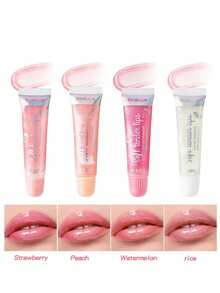 SCCS~2合1套装 Bosuya 柔润亮泽唇油和丰盈可叠加唇彩，打造水润透亮双唇，无动物实验 - 多樣化口味 - 查看 1