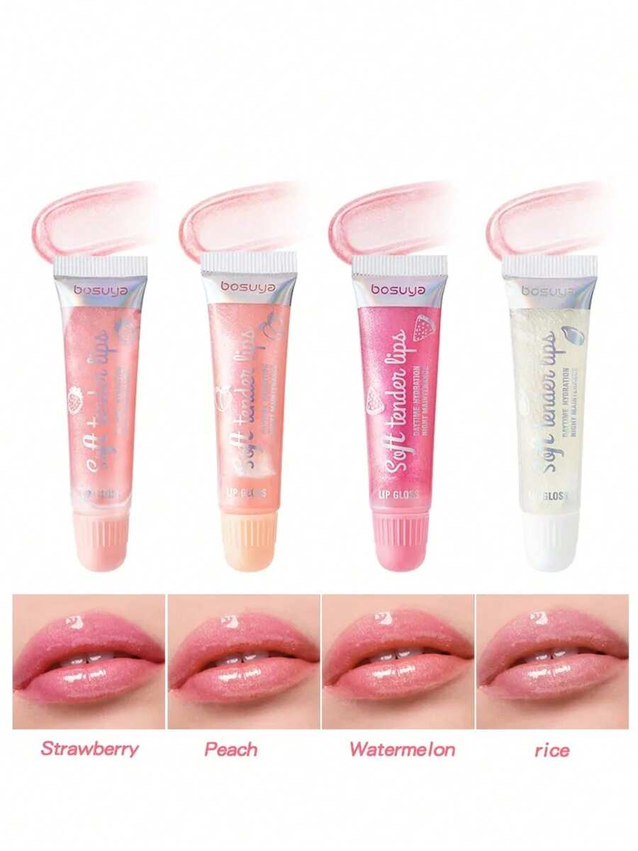 SCCS~2合1套装 Bosuya 柔润亮泽唇油和丰盈可叠加唇彩，打造水润透亮双唇，无动物实验 - 多樣化口味 - 查看 1