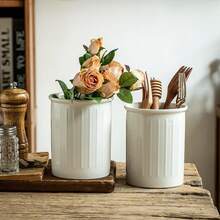 ¡RecomendadoPorta Utensilios para Cocina,Porta Cubiertos de Cerámica, Multifuncional,Se Puede Usar Como Soporte para Utensilios de Cocina, Jarrón, Almacenamiento de Brochas de Maquillaje¡Top de Temporada - 1 - Ver 4