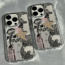 1pc Stylish Leopard Print Patchwork Phone, Soft And Suitable 17, 16, 15, 14, 13, 12, 11 Pro, 14, 16E Plus, XS, XR, X, 8,, SE 2020, Full Coverage Anti-Drop Phone. Transparent Magnetic Love Phone – Valentine's Must-Have - 1 cái - Xem 7