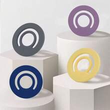 Solid Color 1pc Magnetic Phone Holder Made Of Elastic Silicone Phone Rings Finger Support Compatible With IPhone And Android Smartphones Valentine's Day Gift - Multicolor - View 1