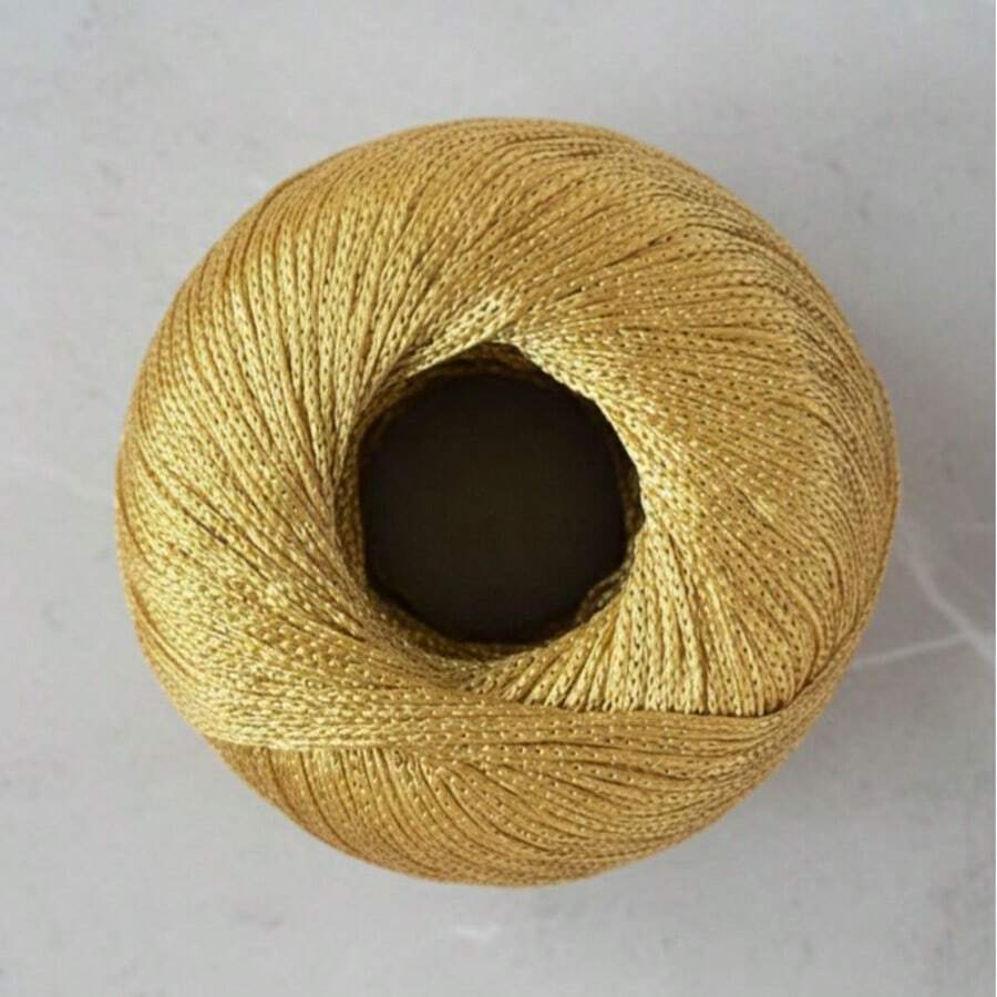 Crocheted Top With Glitter Fringe - Enchanted Yarn - Màu Mù tạt vàng - Xem 1