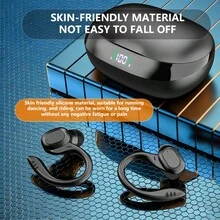 New Senyang NEW STYLE On-Ear Sports Bluetooth Headphones Fasion None-In-Ear Comfortable Headset Music Deep Bass Hanging Earbuds Video TWS HIFI Dolby ACC Stereo HD Calling Earphones For Android For Iphone Cellphone Gaming Couples Earpieces Smart Headphones - one-size - View 7