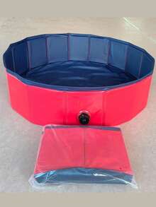 DeTODO Piscina Plegable Para Mascotas Bañera Antideslizante - Rojo - Ver 9