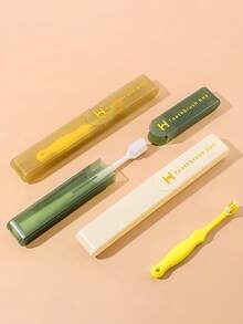 Toothbrush Cup Transparent Toothbrush Case Portable Toothpaste Storage Travel Wash Cup For Business Back To School Home Travel Essential Accessories - Multicolor - View 6