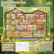 【全新升级】高级风景贴纸，DIY剪贴簿材料，益智拼图贴纸，丰富的贴纸场景，人物/动物/植物/建筑，高级DIY景观，寓教于乐的互动玩具，减压手工玩具，3D视觉场景贴纸，风景贴纸，景致贴纸。剪贴簿用品 - 升級製程貼紙 - 查看 9