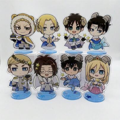 Shingeki No Kyojin Attack 10cm HOT Anime Acrylic Stand Tabletop Decorations Eren Yeager Titan Accessories Decor Gifts Exquisite Products