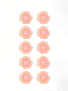 5对隐形硅胶乳贴，无背带，无肩带，可重复使用，适用于文胸、连衣裙、派对等场合。 - 彩色 - 查看 12