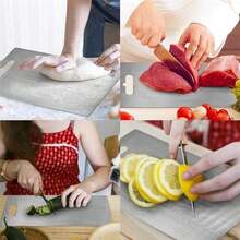 Titanium Cutting Board,2025 New Upgrade Titanium Cutting Boards For Kitchen, Stainless Steel  For Meat Fruit & Vegetable (9.44 * 5.90in 1pcs) - / - 查看 4