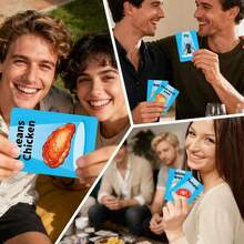 50pcs/Box Food Themed Board Game Card Set, Thick Paper High-Definition Printing, Durable, Interactive Family/Friends Party Game, Exquisite Gift Box Packaging, Suitable For Personal Collection Or Gift Giving. - Hamburger Card Game Cards - View 5