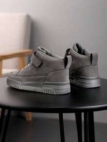 1双男童防滑滑板鞋，儿童时尚运动鞋，灰色，适合徒步旅行 - 灰色 - 查看 6