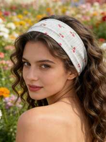 1件蕾丝镂空花朵发带，时尚优雅性感蕾丝发饰，适合日常佩戴、派对、叠戴，优雅发带，女士头巾，运动吸汗带 - 彩色 - 查看 11