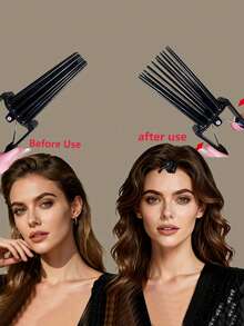 5pcs Women's Black & White New No-Heat Hair Volumizing Clips, Seamless Hair Styling Clips, Fashion Hair Styling Tools, Hair Volumizing Clips, Suitable For Daily Hairstyle Shaping - Multicolor - View 4