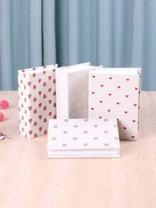 Love-Themed Printed Fabric Photo Album,Small Photo Album 4x6 100 Pockets Linen Cover Picture Book Holds 4x6 Photos For Wedding, , Family, Graduation,Valentine's Day Keepsake Book - Multicolor - View 7