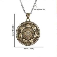 1pc Gothic Style Seven Archangels Pendant Necklace, Mysterious Symbol Jewelry, Alloy Material, Gift For Men - Multicolor - View 13
