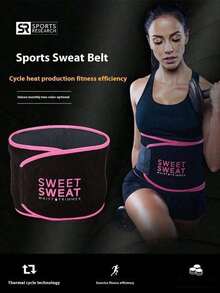 1pc Colorful Neoprene Waist Trimmer Belt, Breathable Fitness Waist Trainer, Hot Sweat Sports Waist Support Band - màu đen - Xem 9