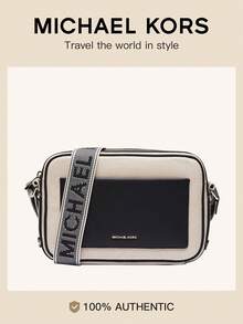 Michael Kors MAEVE Women's Small Crossbody Bag, Handbag, Shoulder Bag With Zipper And Wide Strap - Black and White - View 1