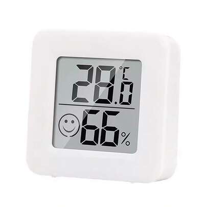 2pcs/4pcs Mini Indoor Hygrometer Thermometer, Digital Temperature Humidity Meter For Home & Car, High Precision Display, Wall-Mounted Compact Portable