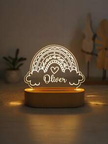 Lampu Tidur Anak yang Dipersonalisasi, Lampu Tidur Anak Kustom dengan Nama, Dekorasi Awan Pelangi, Lampu Tidur Kamar Bayi, Hadiah untuk Acara Baby Shower, Hadiah untuk Anak - MultiWarna - View 4