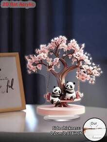 1 Tượng gấu trúc treo cây bằng acrylic 2D trang trí - Vật trang trí đa năng, phù hợp cho bàn làm việc, phòng ngủ, văn phòng, phòng ăn, giá sách, phòng khách, nhà bếp, cửa hàng - Món quà độc đáo, lý tưởng cho bạn bè, ngày Valentine, trang trí nhà cửa. - đầy màu sắc - Xem 7