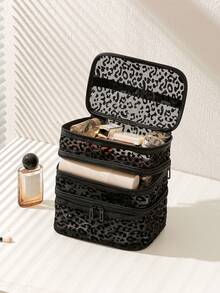 2/3 Layer Makeup Bag With Large Capacity, New Mesh Cosmetic Organizer Bag, Transparent Visible Makeup Storage, Can Hold Makeup Brushes, Powder Puffs, Lipsticks, Etc. - Multicolor - View 12