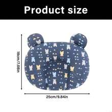 Almohada infantil para recién nacidos 0 a 12 meses, diseño algodón transpirable, asiento coche, ropa cama lavable - Elefante simple - Ver 7