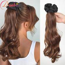 16 Inch Women's Wavy Synthetic Ponytail Clip-On Hair Extension With Headband Design - Multicolor - View 13