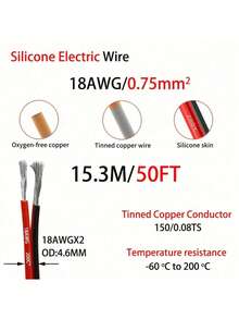 12/14/16/18/20/22/24AWG Silicone Wire 2-Core Parallel Cable, Silicone Wire Low Voltage Line, Indoor Audio Speaker Cable, Speaker Cable, Stereo For Car Or Home Theater - Multicolor - View 13