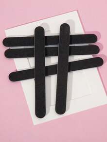 5/Pcs Set Natural Nail Files - 100/Grit Sandpaper Nail Files, Professional Nail Files And Buffing Blocks Set - Professional Gel Nail Files, Black Nail Buffers Nail File Set - 黑色 - 查看 6