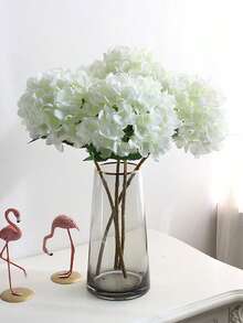 1pc Artificial Flowers Hydrangea Fake Flower Bouquets For Wedding Accessories Spring Decor Bedroom Home Decor Room Decor DIY Silk Flower Floral Arrangement Ideal Gift For Valentine's Day & Mother's Day Suitable For Table Centerpiece Holiday Party Garden Living Room Decor ﻿ - Multicolor - View 3