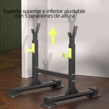 Máquina de press de bancaTTMXI Rack de Sentadillas Ajustable Soporte para Pesas Multifuncional Soporte para Barra para Entrenamiento en Casa Gimna Press Banca Piernas Carga Máxima de 300kg - como en la foto - Ver 3