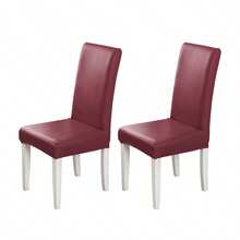 1/2/4/6件装PU防水弹力椅套，160gsm加厚款，适用于家庭、酒店、餐厅、餐椅，四季皆宜 - 彩色 - 查看 22