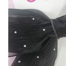 Organza Ribbon With Glitter Tips - Negro - Ver 2