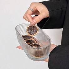 2 Styles Rectangular Serving Tray, Suitable For Fruits, Dried Fruits, Snacks, Machine Washable - Transparent - View 5