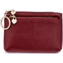 Monedero con Triple Cremallera y Llavero ZORGenuine Leer, Tarjetero multicompartimento, minicartera para Mujer - inicial - Ver 1