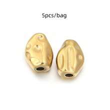 5/10pcs/Pack Stainless Steel Meteorite Irregular Spacer Beads, Non-Fading Titanium Steel Baroque Style Spacer Beads For Bracelets, Necklaces, Jewelry DIY - Meteorite Spacer Beads - View 19