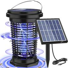 5.5W Solar Powered Mosquito Killer Lamp With USB Rechargeable, IP66 Waterproof Outdoor Indoor Bug Zapper For Yard Backyard Home Camping, Electric Mosquito Swatter With Camping Light, Portable Insect Repeller For Spring Summer - Black - View 8