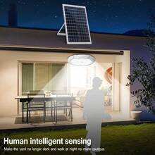 Solar LED Ceiling Light/Pendant Light, Dimmable Solar Yard Light With Remote Control, Suitable For Indoor Use, Entryway, Hallway, Garden And Other Emergency Lighting Commercial Spaces - White Light - View 7
