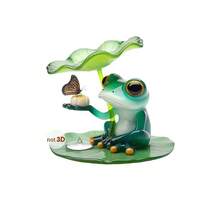 2D Cute Frog Acrylic Healing Desktop Decor Ornament - Multicolor - View 4
