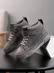 1双男童防滑滑板鞋，儿童时尚运动鞋，灰色，适合徒步旅行 - 灰色 - 查看 8