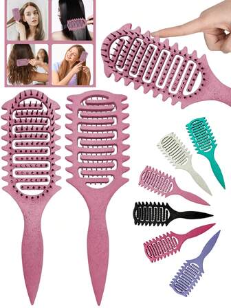 Curl Defining Brush, 2026 Boar Bristle Hair Brush Styling Brush, Curly Hair Brush, Curl Define Styling Brush, Shaping & Defining Curls For Women