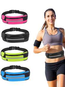 1 Pc Men Women Waistbag Marathon Running Outdoor Riding Fitness With Water Bottle Waterproof Phone Sport Male Female Belt Waist Bags - A - View 8