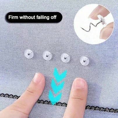 床裙夹 - 透明旋转锁扣，适用于室内装饰、沙发套和床裙。多种尺寸可选。易于安装和拆卸，可将床裙牢固地固定在床垫上。