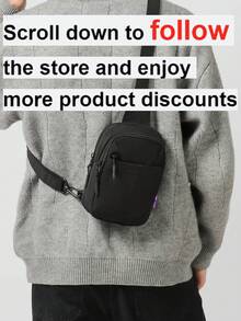 Waterproof Chest Bag, New Casual Crossbody Bag, Lightweight And Versatile Sports Cycling Bag - Black - View 9