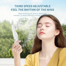 Quạt cầm tay mini di động sạc lại được, pin 1200mAh, quạt điện cá nhân 3 tốc độ điều chỉnh êm ái, thiết kế hình viên đạn 6 trong 1 tích hợp đèn pin. - Nhiều màu - Xem 13