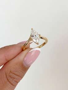 1枚经典复古锆石925纯银戒指，精致独特，适合女性佩戴，是参加派对和舞会的完美珠宝，也是送给女朋友的理想周年纪念礼物。 - 復古馬眼 - 查看 6