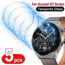 5pcs Transparent Glass Screen Protector Film For Huawei Watch GT5 GT4, Scratch-Resistant Glass Screen Protector, Suitable As Birthday/'s Day/Boyfriend/Girlfriend Gift - WATCH GT 4 (41 Mm) - View 1