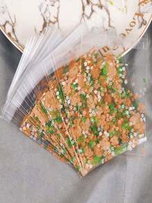 100pcs Rose Baking Packaging Bags, Cookie Bags, Handmade Soap Packaging Bags, Self-Sealing Plastic Bags - Multicolor - View 9